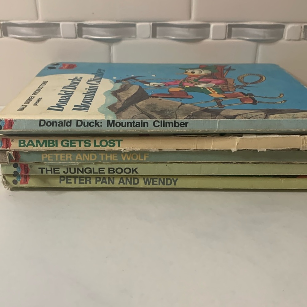 5 vintage books from Walt Disney